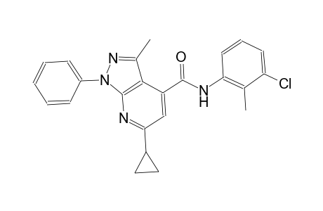 N-(3-chloro-2-methylphenyl)-6-cyclopropyl-3-methyl-1-phenyl-1H-pyrazolo[3,4-b]pyridine-4-carboxamide