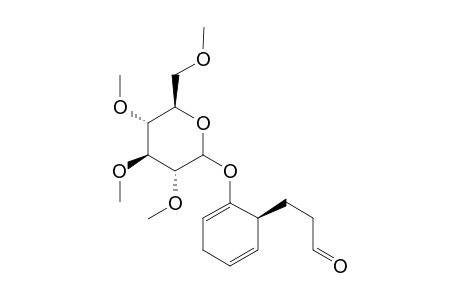1.beta.-(per-O-Methyl-.beta.,D-glucopyranosyloxy)-6-(3-oxopropyl)-1,4-cyclohexadiene