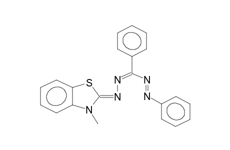 1,3-DIPHENYL-5-(3-METHYL-2,3-DIHYDRO-2-BENZOTHIAZOLYDENE)-5-METHYL-(1,2-E),(3,4-Z)-FORMAZANE