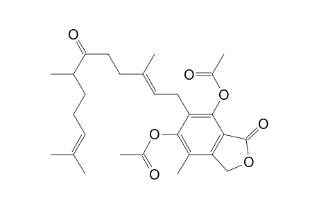 1(3H)-Isobenzofuranone, 5,7-bis(acetyloxy)-4-methyl-6-(3,7,11-trimethyl-6-oxo-2,10-dodecadien yl)-, (E)-