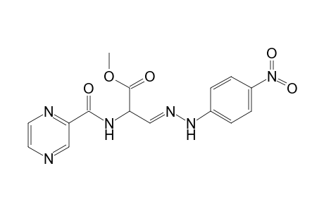Methyl 3-(4-nitrophenylhydrazono)-2-(2-pyrazinylcarbonylamino)propanoate
