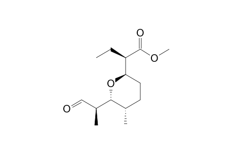 (2R)-2-[(2R,5S,6R)-5-methyl-6-[(2R)-1-oxopropan-2-yl]-2-oxanyl]butanoic acid methyl ester
