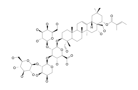 CAMELLIASAPONIN_B2;22-O-TIGLOYLCAMELLIAGENIN_B_3-O-[BETA-D-GALACTOPYRANOSYL-(1->2)]-[BETA-D-GLUCOPYRANOSYL-(1->2)-ALPHA-L-ARABINOPYRAN