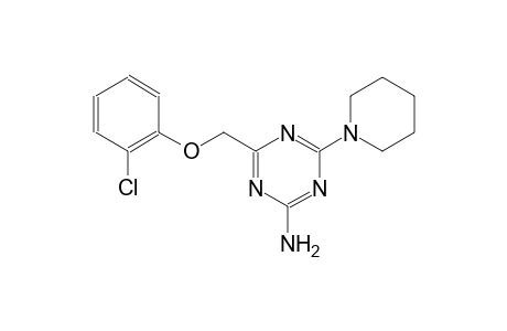 4-[(2-chloranylphenoxy)methyl]-6-piperidin-1-yl-1,3,5-triazin-2-amine