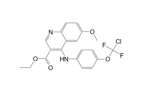 4-[4-[chloro(difluoro)methoxy]anilino]-6-methoxy-3-quinolinecarboxylic acid ethyl ester