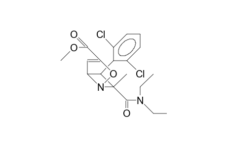 (.+-.)-Methyl-(5.alpha.,6.alpha.,7.beta.)-6-(2,6-dichlorophenyl-7-[(diethylamino)-carbonyl]-7-methyl-2-oxa-1-azabicyclo-[3.-