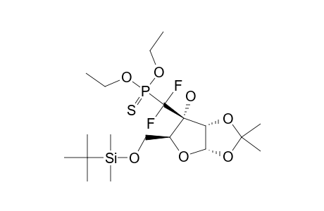 5-O-TERT.-BUTYLDIMETHYLSILYL-3-(O,O-DIETHYLPHOSPHONOTHIO)-DIFLUOROMETHYL-1,2-O-ISOPROPYLIDENE-ALPHA-D-ALLOFURANOSIDE