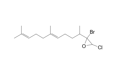 Oxirane, 2-bromo-3-chloro-2-(1,5,9-trimethyl-4,8-decadienyl)-