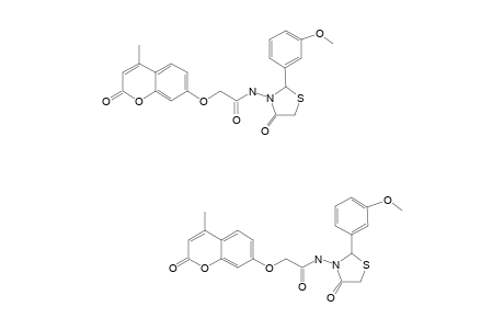 N-[2-(3-METHOXYPHENYL)-4-OXOTHIAZOLIDIN-3-YL]-2-(4-METHYL-2-OXO-2H-CHROMEN-7-YLOXY)-ACETAMIDE