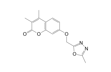2H-1-Benzopyran-2-one, 3,4-dimethyl-7-[(5-methyl-1,3,4-oxadiazol-2-yl)methoxy]-