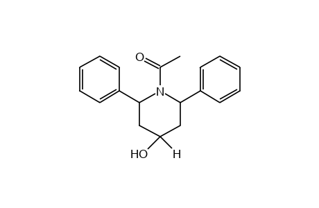 1-ACETYL-2,6-DIPHENYL-4-PIPERIDINOL (HIGHER MELTING ISOMER)