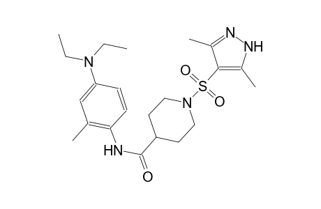N-[4-(diethylamino)-2-methylphenyl]-1-[(3,5-dimethyl-1H-pyrazol-4-yl)sulfonyl]-4-piperidinecarboxamide
