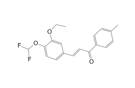 (2E)-3-[4-(difluoromethoxy)-3-ethoxyphenyl]-1-(4-methylphenyl)-2-propen-1-one