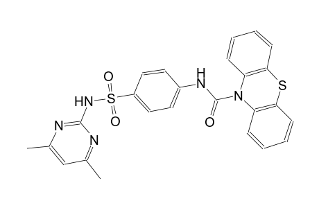 10H-phenothiazine-10-carboxamide, N-[4-[[(4,6-dimethyl-2-pyrimidinyl)amino]sulfonyl]phenyl]-