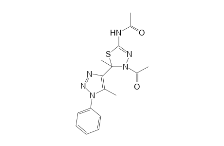 N-(4-acetyl-5-methyl-5-(5-methyl-1-phenyl-1H-1,2,3-triazol-4-yl)-4,5-dihydro-1,3,4-thiadiazol-2-yl)acetamide