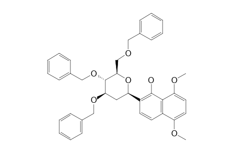 2-(3',4',6'-TRI-O-BENZYL-2'-DEOXY-BETA-D-ARABINO-HEXOPYRANOSYL)-5,8-DIMETHOXYNAPHTHALEN-1-OL