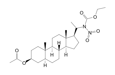 (20S)-20-Ethoxycarbonyl(nitro)amino-5a-pregnan-3 B-yl acetate