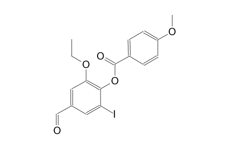 benzoic acid, 4-methoxy-, 2-ethoxy-4-formyl-6-iodophenyl ester