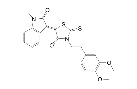 (3Z)-3-{3-[2-(3,4-dimethoxyphenyl)ethyl]-4-oxo-2-thioxo-1,3-thiazolidin-5-ylidene}-1-methyl-1,3-dihydro-2H-indol-2-one