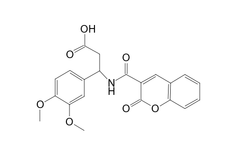3-(3,4-dimethoxyphenyl)-3-[(2-ketochromene-3-carbonyl)amino]propionic acid