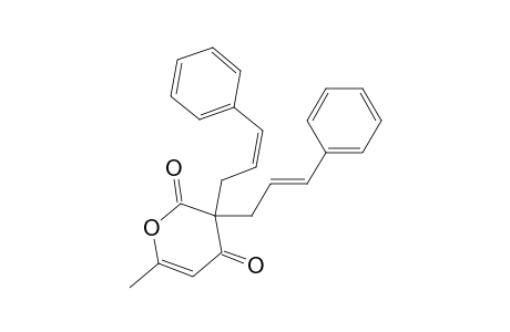 3,3-Dicinnamyl-6-methyl-2,4-pyrandione