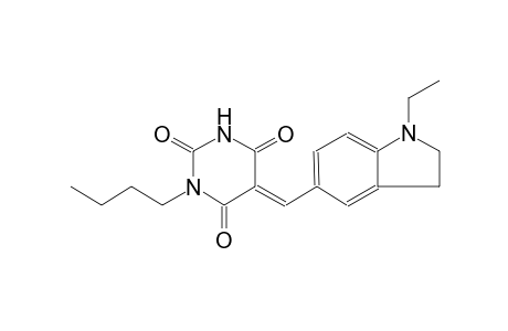 (5E)-1-butyl-5-[(1-ethyl-2,3-dihydro-1H-indol-5-yl)methylene]-2,4,6(1H,3H,5H)-pyrimidinetrione
