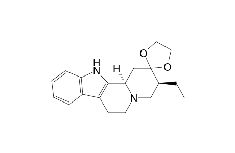 Spiro[1,3-dioxolane-2,2'-[2H]pyrido[2',1':3,4]pyrazino[1,2-a]indole], 3'-ethyl-1',3',4',6',7',13'b-hexahydro-, cis-