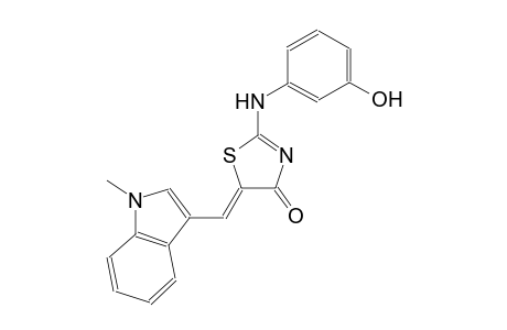 (5Z)-2-(3-hydroxyanilino)-5-[(1-methyl-1H-indol-3-yl)methylene]-1,3-thiazol-4(5H)-one