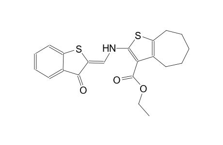 ethyl 2-{[(Z)-(3-oxo-1-benzothien-2(3H)-ylidene)methyl]amino}-5,6,7,8-tetrahydro-4H-cyclohepta[b]thiophene-3-carboxylate