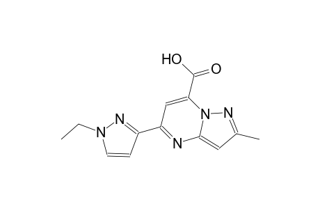 pyrazolo[1,5-a]pyrimidine-7-carboxylic acid, 5-(1-ethyl-1H-pyrazol-3-yl)-2-methyl-