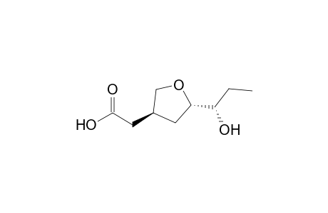 2-[(3S,5S)-5-[(1S)-1-hydroxypropyl]-3-oxolanyl]acetic acid