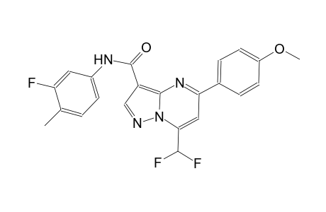 7-(difluoromethyl)-N-(3-fluoro-4-methylphenyl)-5-(4-methoxyphenyl)pyrazolo[1,5-a]pyrimidine-3-carboxamide