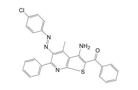 3-AMINO-5-[(p-CHLOROPHENYL)AZO]-4-METHYL-6-PHENYLTHIENO[2,3-b]-PYRIDIN-2-YL PHENYL KETONE