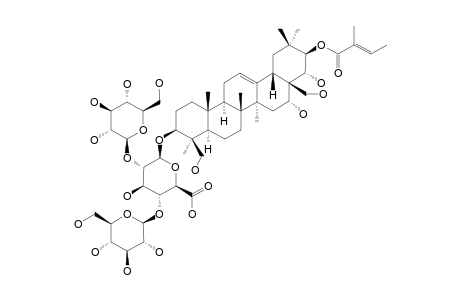 DEACETYLESCIN-IA;21-O-TIGLOYLPROTOAESCIGENEN-3-O-[BETA-D-GLUCOPYRANOSYL-1(1-2)][BETA-D-GLUCOPYRANOSYL-(1-4)]-BETA-D-GLUCURONOPYRANOSYL-ACID