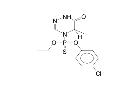 4-ETHOXY(PARA-CHLOROPHENOXY)THIOPHOSPHORYL-5-METHYL-4,5-DIHYDRO-1,2,4-TRIAZIN-6-ONE