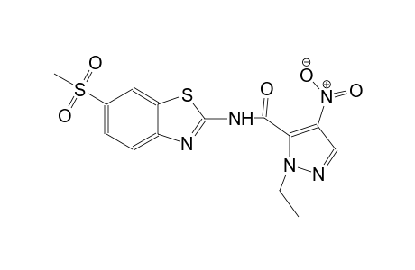 1-ethyl-N-[6-(methylsulfonyl)-1,3-benzothiazol-2-yl]-4-nitro-1H-pyrazole-5-carboxamide
