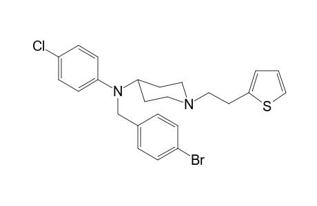 N-(4-Bromobenzyl)-N-(4-chlorophenyl)-1-[(2-thiophen-2-yl)ethyl]-piperidin-4-amine