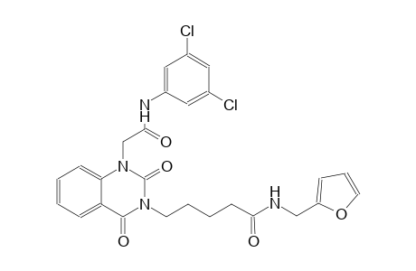 5-(1-[2-(3,5-dichloroanilino)-2-oxoethyl]-2,4-dioxo-1,4-dihydro-3(2H)-quinazolinyl)-N-(2-furylmethyl)pentanamide