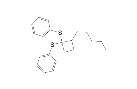 ([2-Pentyl-1-(phenylsulfanyl)cyclobutyl]sulfanyl)benzene