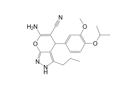 pyrano[2,3-c]pyrazole-5-carbonitrile, 6-amino-2,4-dihydro-4-[3-methoxy-4-(1-methylethoxy)phenyl]-3-propyl-