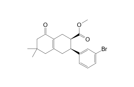 Methyl (2R,3S)-rel-3-(3-Bromophenyl)-1,2,3,4,5,6,7,8-octahydro-6,6-dimethyl-8-oxo-2-naphthalenecarboxylate