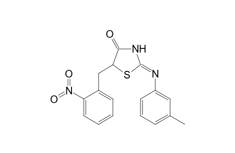 2-(3-Methylanilino)-5-[(2-nitrophenyl)methyl]-1,3-thiazol-4-one