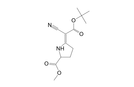 Acetic acid, 2-cyano-2-(5-carbmethoxypyrrolidine-2-ylidene)-, t-butyl ester