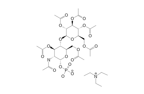 #35;2,3,4,6-TETRA-O-ACETYL-BETA-D-GLUCOPYRANOSYL-(1->4)-2-ACETAMIDO-3,6-DI-O-ACETYL-2-DEOXY-ALPHA-D-GLUCOPYRANOSYL-PHOSPHATE-MONO-(TRIETHYLAMMONIUM)-SALT
