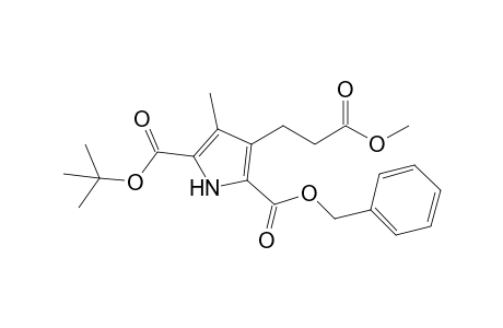 3-(2-Methoxycarbonylethyl)-4-methyl-1H-pyrrole-2,5-dicarboxylic acid 2-benzyl ester 5-tert-butyl ester