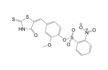 benzenesulfonic acid, 2-nitro-, 2-methoxy-4-[(E)-(4-oxo-2-thioxo-5-thiazolidinylidene)methyl]phenyl ester