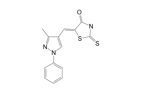 (Z)-5-[(3-METHYL-1-PHENYL-1H-PYRAZOL-4-YL)-METHYLIDENE]-2-THIOXOTHIAZOLIDIN-4-ONE