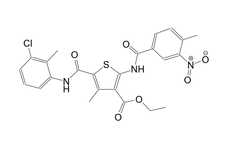 3-thiophenecarboxylic acid, 5-[[(3-chloro-2-methylphenyl)amino]carbonyl]-4-methyl-2-[(4-methyl-3-nitrobenzoyl)amino]-, ethyl ester
