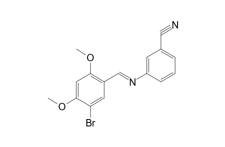 3-([(E)-(5-Bromo-2,4-dimethoxyphenyl)methylidene]amino)benzonitrile