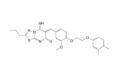 (6Z)-6-{4-[2-(3,4-dimethylphenoxy)ethoxy]-3-methoxybenzylidene}-5-imino-2-propyl-5,6-dihydro-7H-[1,3,4]thiadiazolo[3,2-a]pyrimidin-7-one